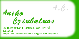 aniko czimbalmos business card