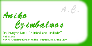 aniko czimbalmos business card